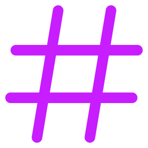 Sign Hashtag Icon from Core Neon - Free Set