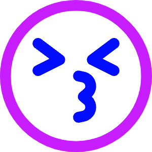 Smiley Emoji Kiss Nervous Icon from Core Neon - Free Set