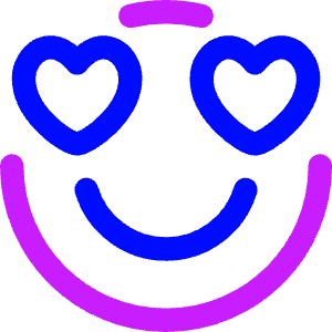 Smiley In Love Icon from Core Neon - Free Set