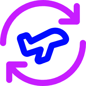 Airport Plane Transit Icon from Core Neon - Free Set