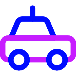 Car Taxi 1 Icon from Core Neon - Free Set