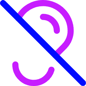 Hearing Deaf 1 Icon from Core Neon - Free Set