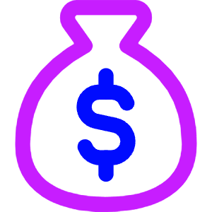 Bag Dollar Icon from Core Neon - Free Set