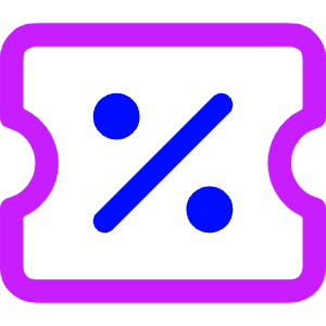 Discount Percent Coupon Icon from Core Neon - Free Set
