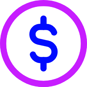 Dollar Coin Icon from Core Neon - Free Set