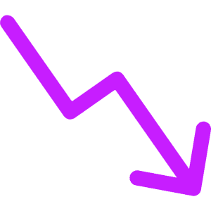 Graph Arrow Decrease Icon from Core Neon - Free Set