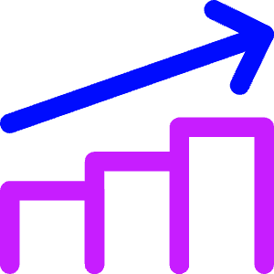 Graph Bar Increase Icon from Core Neon - Free Set