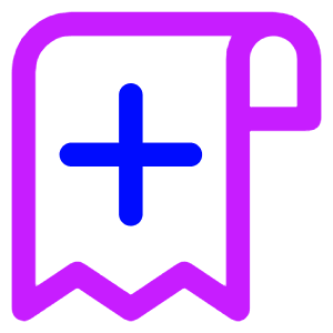 Receipt Add Icon from Core Neon - Free Set