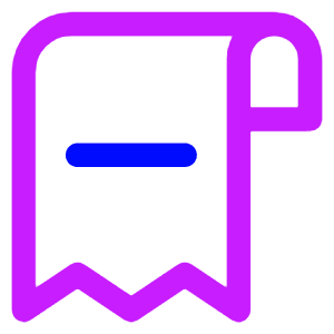 Receipt Subtract Icon from Core Neon - Free Set