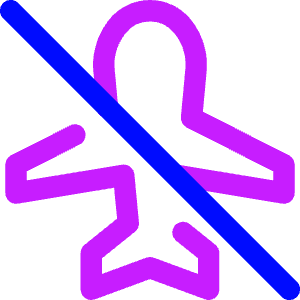 Airplane Disabled Icon from Core Neon - Free Set