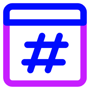 Browser Hash Icon from Core Neon - Free Set