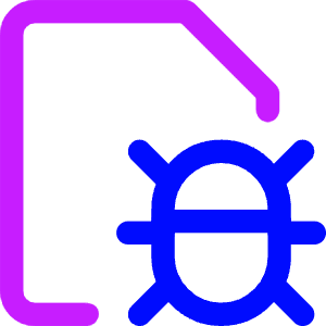 Bug Virus Document Icon from Core Neon - Free Set