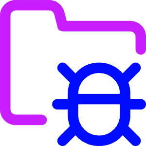 Bug Virus Folder Icon from Core Neon - Free Set