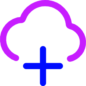 Cloud Add Icon from Core Neon - Free Set
