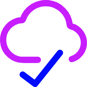 Cloud Check Icon from Core Neon - Free Set