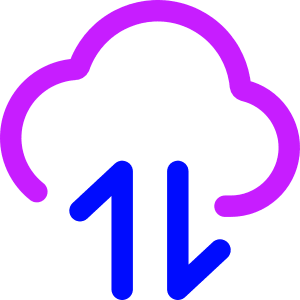 Cloud Data Transfer Icon from Core Neon - Free Set