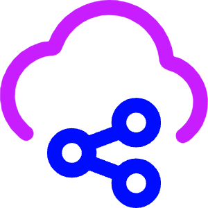 Cloud Share Icon from Core Neon - Free Set