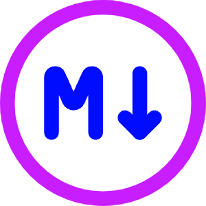Markdown Circle Programming Icon from Core Neon - Free Set