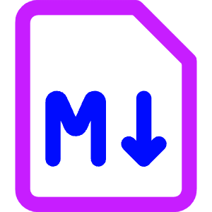 Markdown Document Programming Icon from Core Neon - Free Set