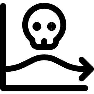 Graph Death Rate Stable Icon from Covid - Free Set