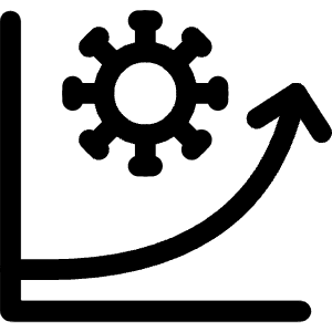 Graph Infected Increasing Icon from Covid - Free Set