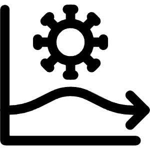 Graph Infected Stable Icon from Covid - Free Set