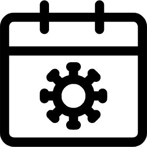 Quarantine Place Time Calendar 2 Icon from Covid - Free Set