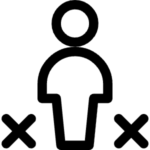 Social Distancing Not Allowed Space Man Icon from Covid - Free Set