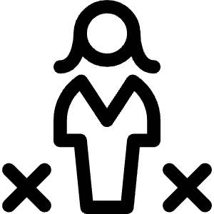 Social Distancing Not Allowed Space Woman Icon from Covid - Free Set