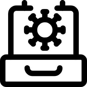 Transmission Virus Briefcase Icon from Covid - Free Set