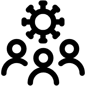 Transmission Virus Crowd Icon from Covid - Free Set