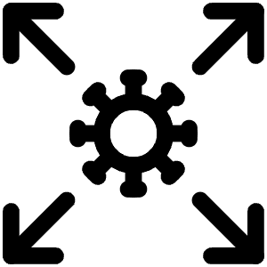 Transmission Virus Expand Icon from Covid - Free Set