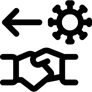 Transmission Virus Handshake Icon from Covid - Free Set