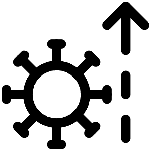 Transmission Virus Increase Rate Icon from Covid - Free Set