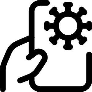 Transmission Virus Mobile Application Icon from Covid - Free Set
