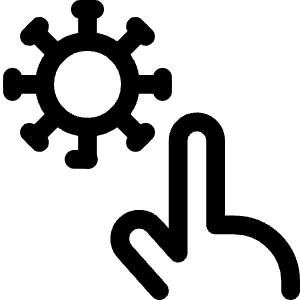 Transmission Virus Touch Finger Icon from Covid - Free Set