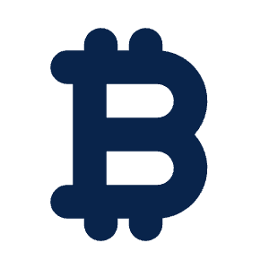 Currency Bitcoin 2 Fill Icon from Mingcute Fill Set