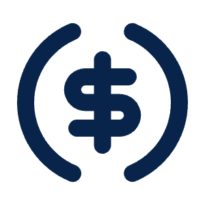 Usd Coin USDC Line Icon from Mingcute Line Set