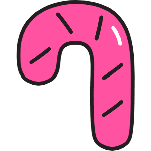 Candy Cane Icon from Stickies Colors - Free Set