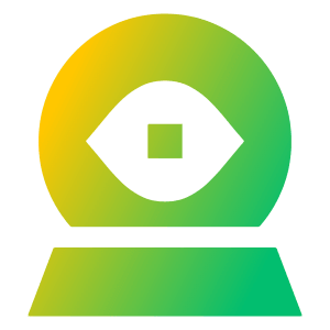 Fortune Telling Sphere Icon from Sharp Gradient- Free Set