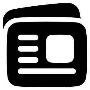 News Paper Icon from Plump Solid - Free Set