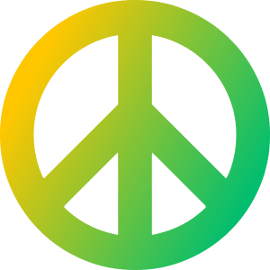 Peace Symbol Icon from Sharp Gradient- Free Set
