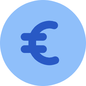 Euro Circle Icon from Core Flat Set