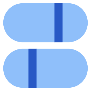 Dashboard Horizontal Pills Split 1 Icon from Core Flat Set