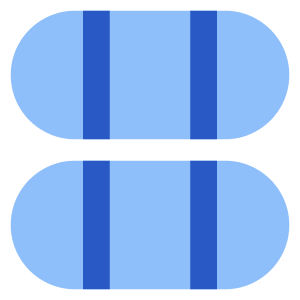 Dashboard Horizontal Pills Thirds Icon from Core Flat Set