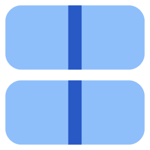 Dashboard Horizontal Rectangle Half Icon from Core Flat Set