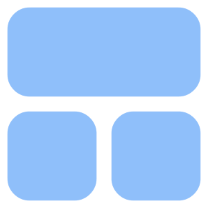 Dashboard Square Horizontal Rectangle 1 Icon from Core Flat Set