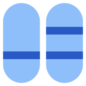 Dashboard Vertical Pills Split 4 Icon from Core Flat Set