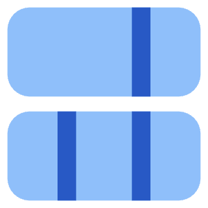 Dashboard Vertical Rectangle 3 Icon from Core Flat Set