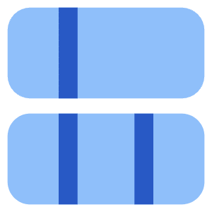 Dashboard Vertical Rectangle 5 Icon from Core Flat Set